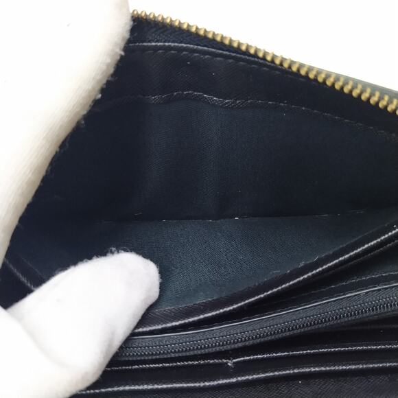 Fossil Black Smooth Leather Zip Around Credit Card Long Wallet - Picture 14 of 15